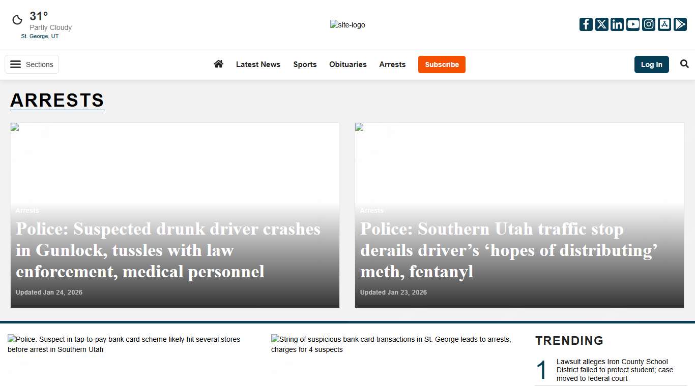 Arrests stgeorgeutah.com
